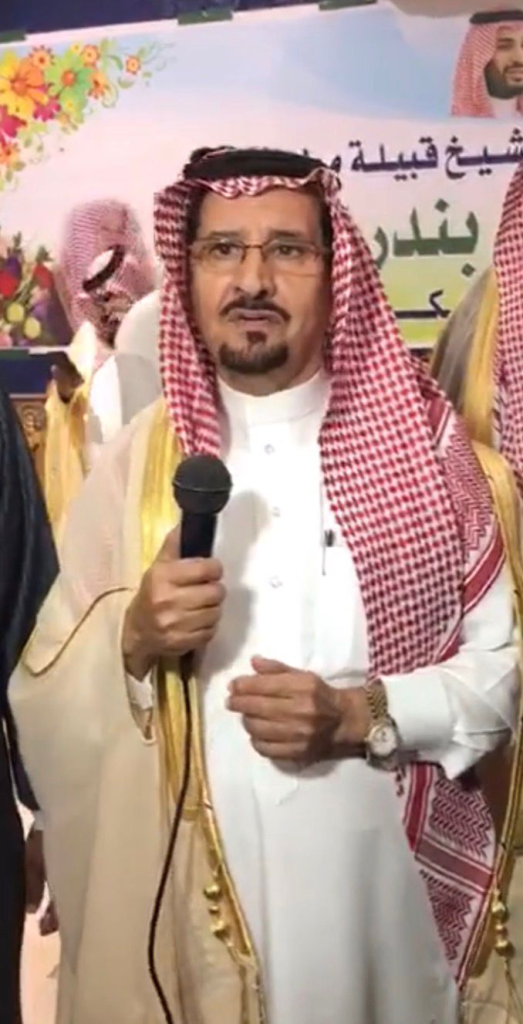 كلمة شيخ قبيلة مطير الشيخ فيصل بن بندر الدويش أثناء زيارته لآل سلطان في محافظة القويعية